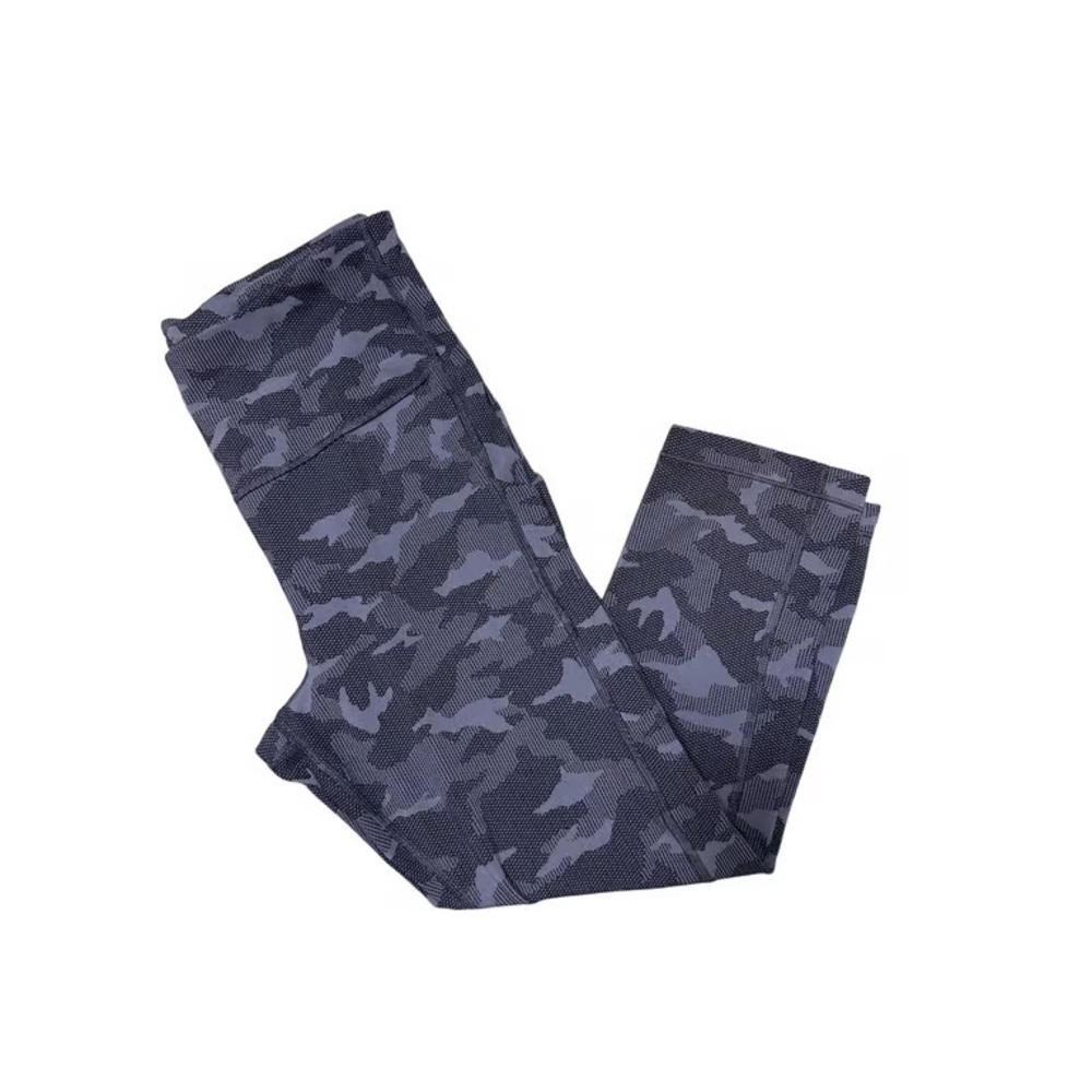 Athleta Leggings Womens Medium Camo Ultimate Stash Pocket Texture Capri Pants